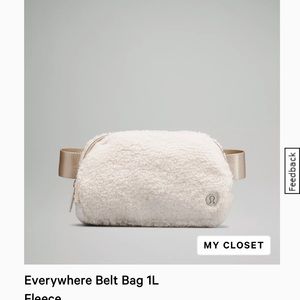 NWOT Lululemon everywhere fleece belt bag